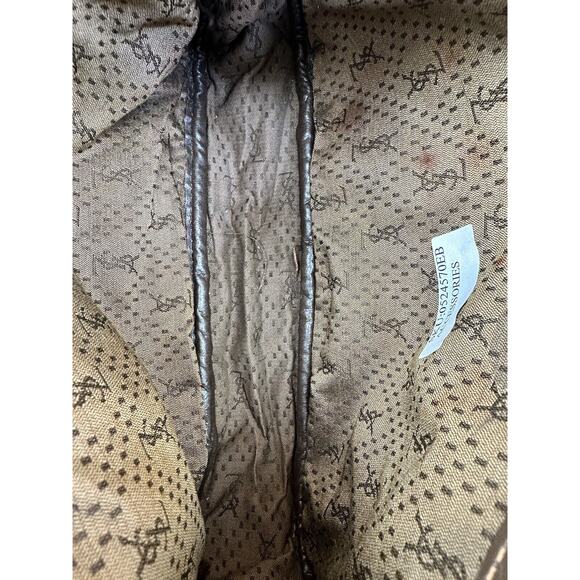 Yves Saint Laurent YSL Shoulder Bag Purse Triangle Logo Vintage - Picture 3 of 13